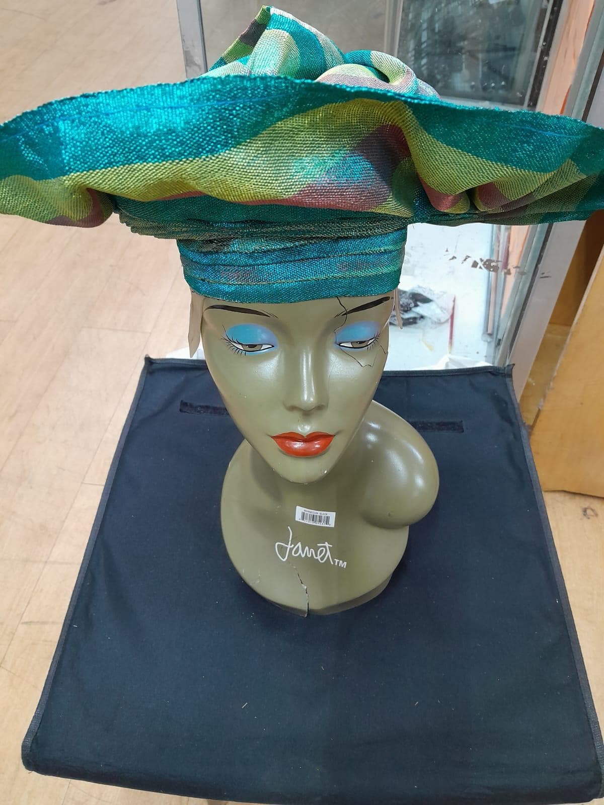 Vibrant Teal Green & Gold Multi-Color Auto Gele
