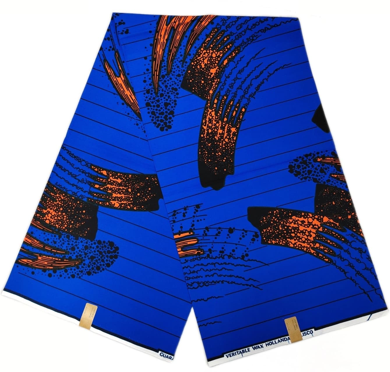 Royal Blue Abstract Brushstroke Pattern