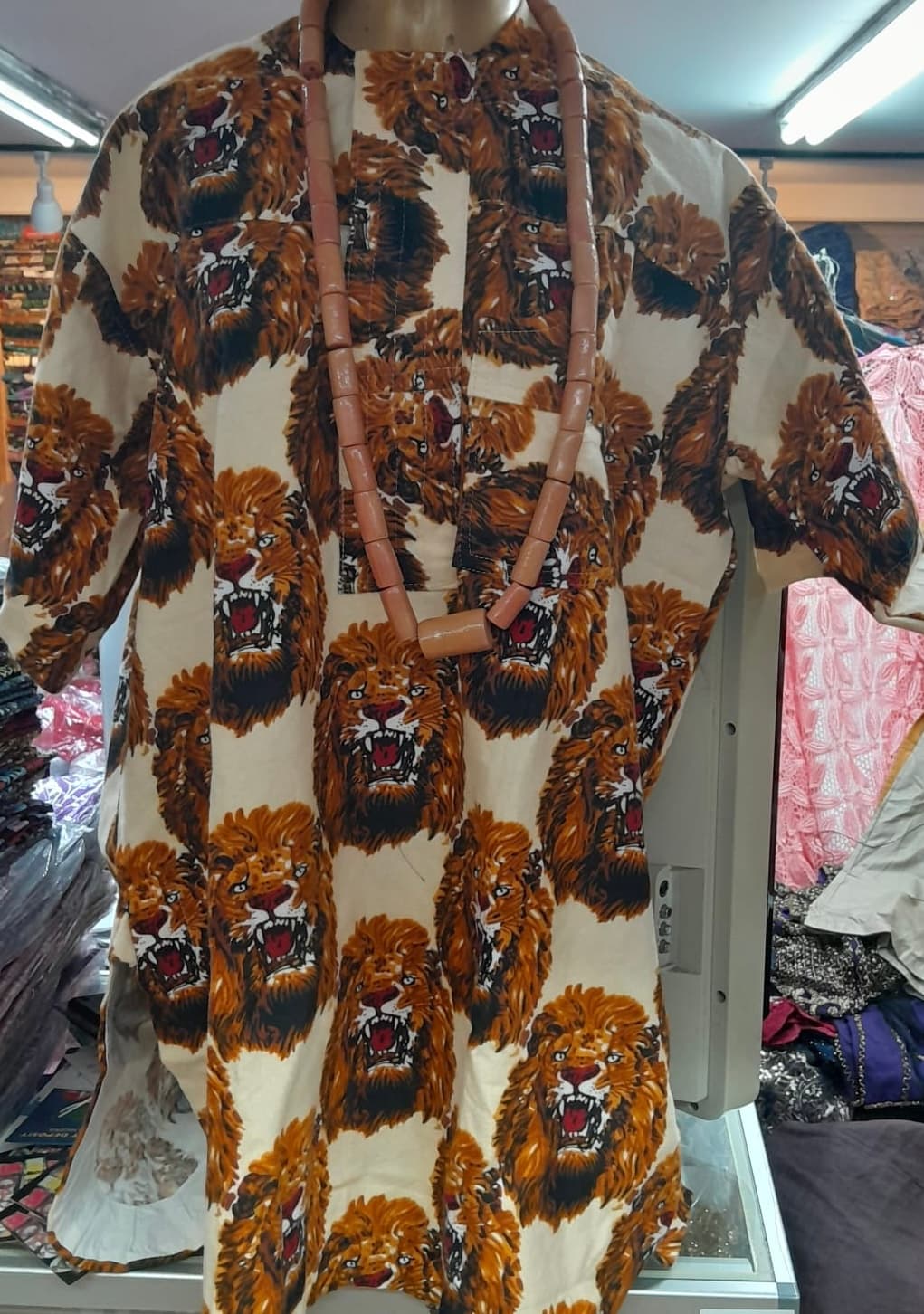 Cream / Off-White Classic Lion Head Tunic
