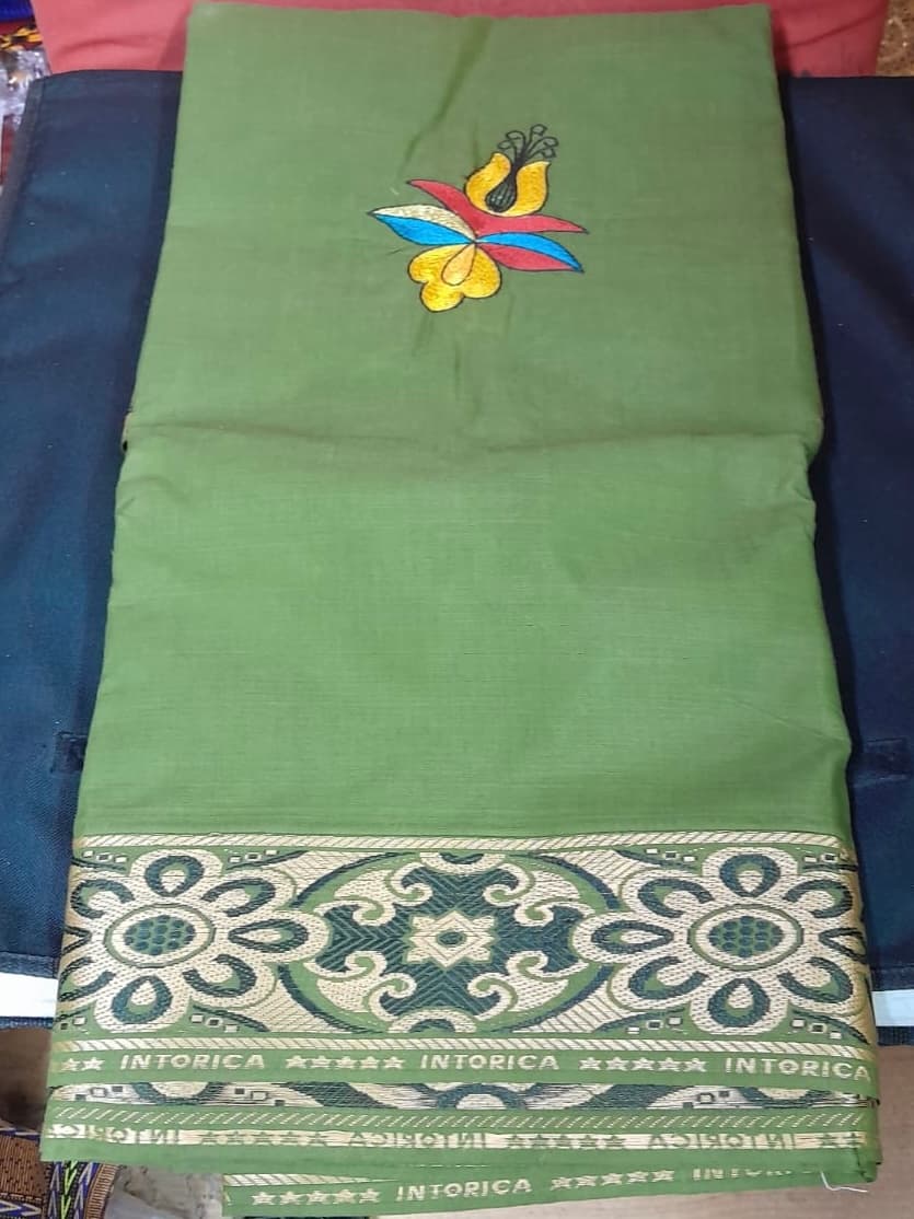  Sage Green Floral Motif Intorica George