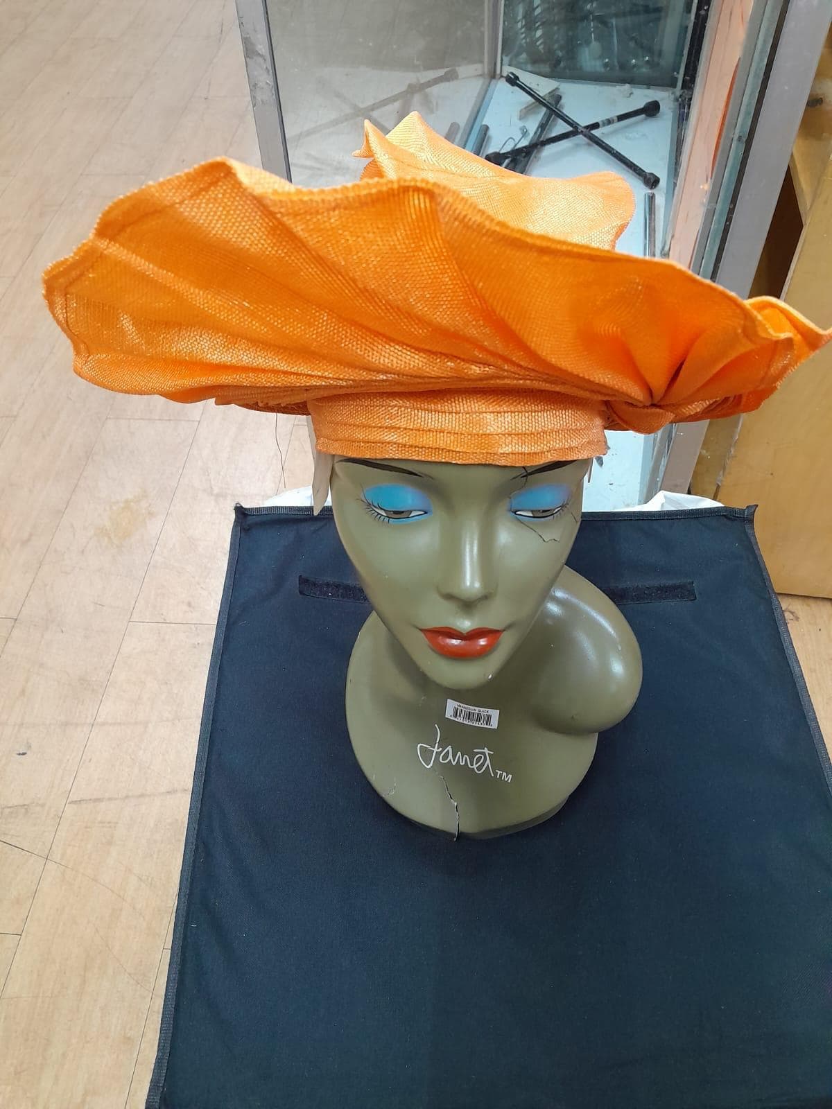 Radiant Marigold Orange Auto Gele